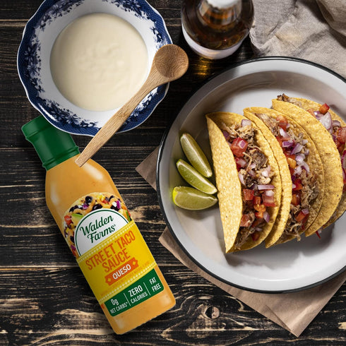 Walden Farms Queso Street Taco Sauce 12 oz. (2 Pack) Bottle - Creamy and Flavorful, Vegan, Paleo and Keto Friendly, Non-Dairy Milk Substitute - Pe...