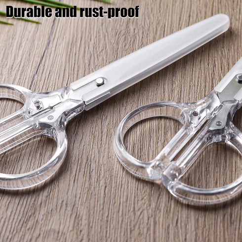 Koogel 3PCS Acrylic Scissors for Craft, Fabric Scissors Clear Craft Scissors Stainless Steel Scissors for Office Home School Sewing...