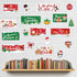 Whaline 37Pcs Christmas Bulletin Board Decorations Motivational Xmas Cut-outs Cute Santa Snowman Cutouts Classroom Decor Xmas Rule Posters for Win...