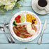 4 Pieces Bariatric Portion Control Plate Stainless Steel Silverware Flatware Set Tableware Cutlery Set Melamine Bariatric Plate Diet Plate for Bal...