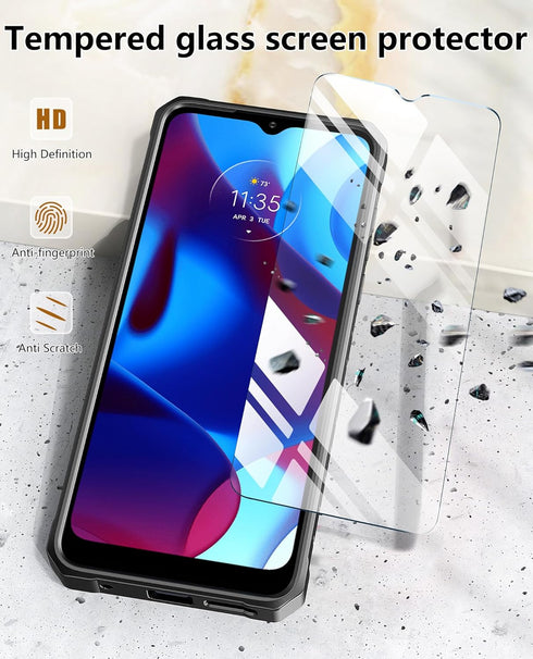 for Motorola Moto-G Pure Phone Case: Heavy Duty Military Grade Hard Protection Shock Proof Grip | Durable Dual-Layer Armor Design Protective Case ...