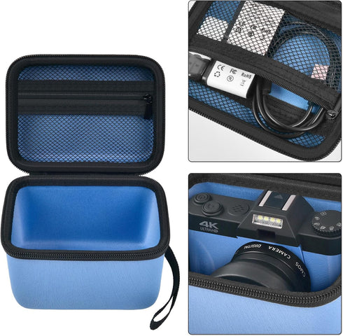 Vlogging Camera Case Compatible with Duluvulu/for TEBNGIHNM/for zheozeig/for Oiadek 4K Digital Cameras for Youtube. Vlog Camera Carrying Storage f...