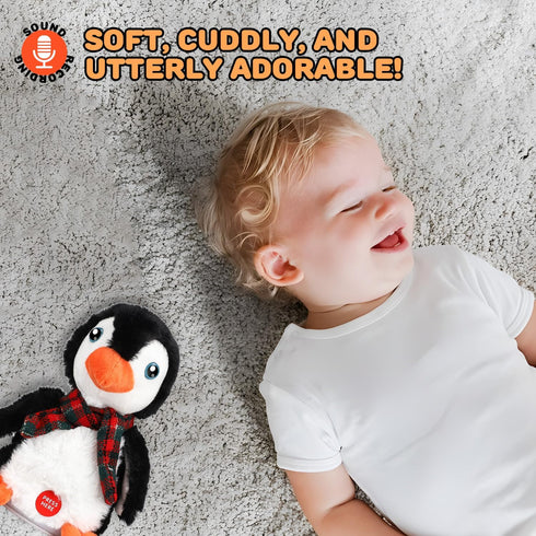 TOY Life Plush Penguin Baby Musical Talking Toys Infant Toys for Baby 24 Months - Stuffed Newborn Toys with Dancing Singing Toys for Babies Boys G...