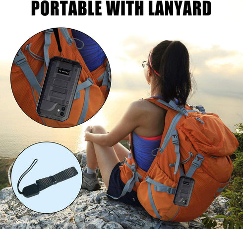 Mitywah Waterproof Case for iPhone 11, Heavy Duty Durable Metal Full Body Protective Case Built-in Screen Protection Waterproof Shockproof Dustpro...