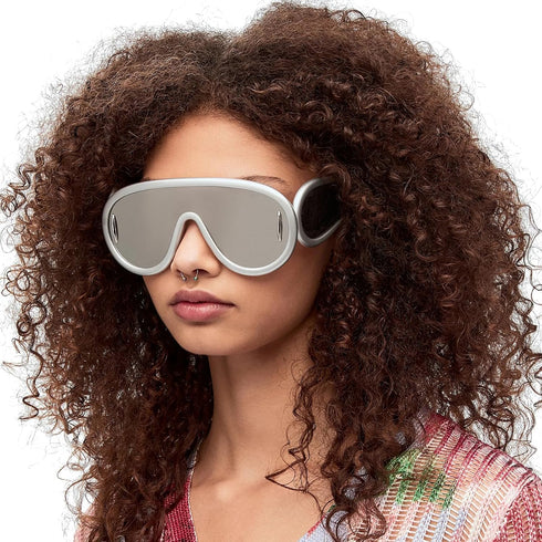 PORADAY Fashion Wave Mask Sunglasses for Women Men Trendy Oversized Sun Glasses Luxury Designer Y2K Punk Shades...