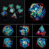 ARUOHHA Sharp Edges Dice Set DND Resin Lightning D&D Dice with Box, Translucent Polyhedral Dice Dungeons and Dragons RPG Role Playing Games Handma...