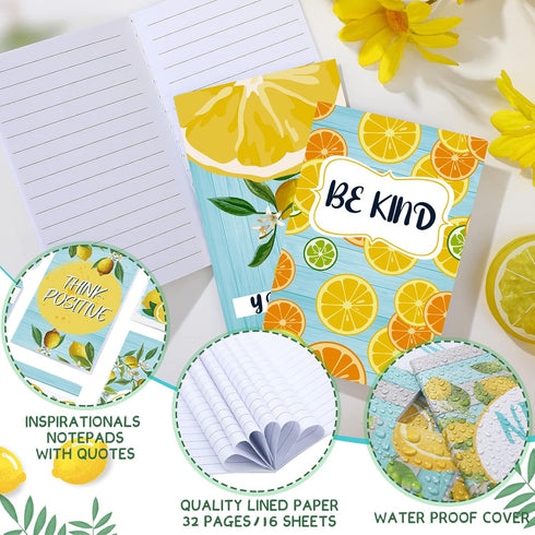 Geyee 36 Pieces Mini Notebooks Lemon Pocket Notepads Inspirational Notepads Small Motivational Journal Notebook Lemon Zest Lesson Planner for Offi...