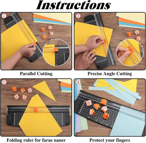 6 Pieces Paper Cutter Replacement Blades Paper Trimmer Blades Refill Craft Paper Cutting Replacement Blades for A4 Paper Cutter (Orange)...