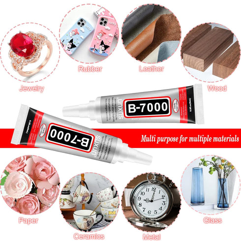 B7000 Glue Clear Adhesive Jewelry Bead B-7000 Glue for Jewelry Rhinestone DIY Cell Phone Repair Clothes Glass Metal Stone Beads Wooden Small Part ...
