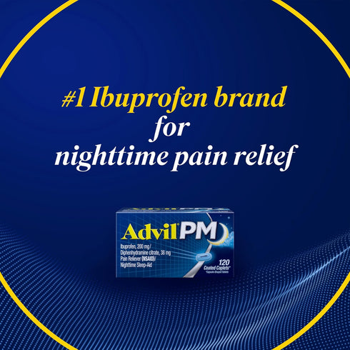 Advil PM Liqui-Gels Pain Reliever and Nighttime Sleep Aid, Pain Medicine with Ibuprofen for Pain Relief and Diphenhydramine HCL for a Sleep Aid - ...