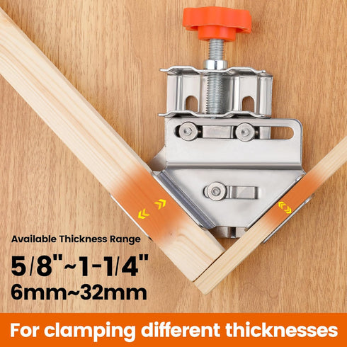 Stainless Steel Corner Clamps, 90 Degree Right Angle Clamp for Woodworking, Portable & Adjustable, Perfect for Photo Framing, DIY Making, Small Ca...