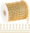 YOUBEIYEE 10 Meters Aluminum Jewelry Making Chains Bulk Delicate Embossed Curb Link Chain Gold Plated Chain on Spool with Jewelry Making Supplies...