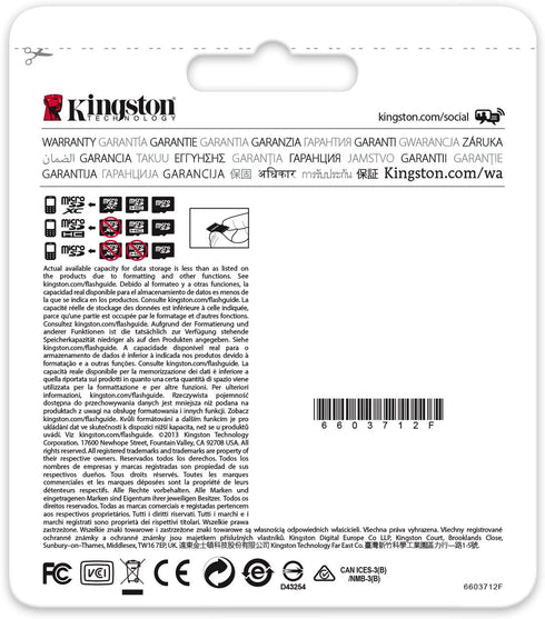 Kingston 4 GB microSDHC Class 4 Flash Memory Card SDC4/4GB...
