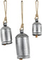Deco 79 Rustic Metal Cowbell Decorative Bells, 5", 4", 3"H, Silver...