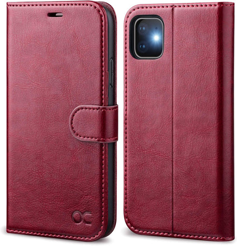 OCASE Compatible with iPhone 11 Wallet Case with Card Holder, PU Leather Flip Case with Kickstand and Magnetic Closure, TPU Shockproof Interior Pr...