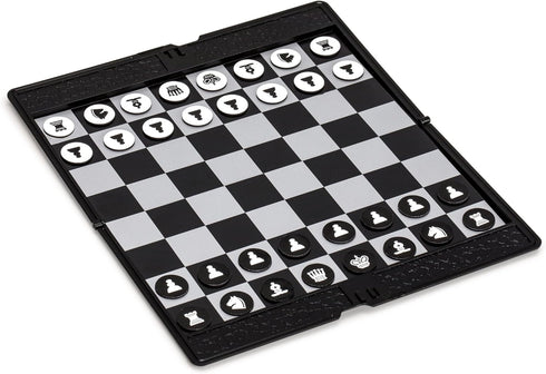 Yellow Mountain Imports Magnetic Travel Foldable Chess Wallet Set (7.9-Inch) - Portable & Perfectly Travel-Size...