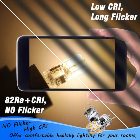 Dimmable G8 LED Light Bulbs 3W Equivalent 20W 25W Halogen 2700K Warm White 300lm AC120V T4 JCD Type Bi-Pin G8 Base for Under Cabinet Counter Puck ...