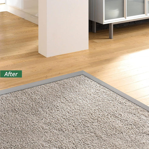 Floor Transition Strip Self Adhesive, PVC Flooring Threshold Edging Trim Suitable for Carpet with a Height Less Than 3 mm Grey, 6.56 feet...