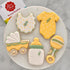 Baby Shower Cookie Cutters 5-Pc. Set Made in the USA by Ann Clark, Onesie, Bib, Rattle, Baby Bottle, Baby Carriage...