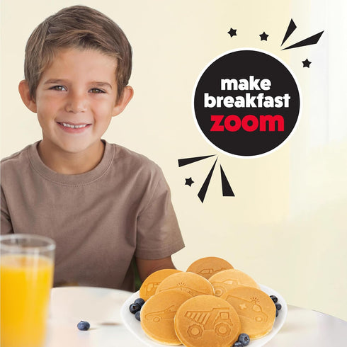 Car & Truck Mini Pancake Pan - Make 7 Unique Flapjack Cars, Nonstick Pan Cake Maker Griddle w Long Handle for Breakfast Fun & Easy Cleanup, Unique...