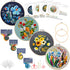 Picoey Modern Flower Heart Embroidery Kit for Beginners with Pattern and Instructions,4 Pack Cross Stitch Kits,2 Wooden Embroidery Hoops,Threads a...