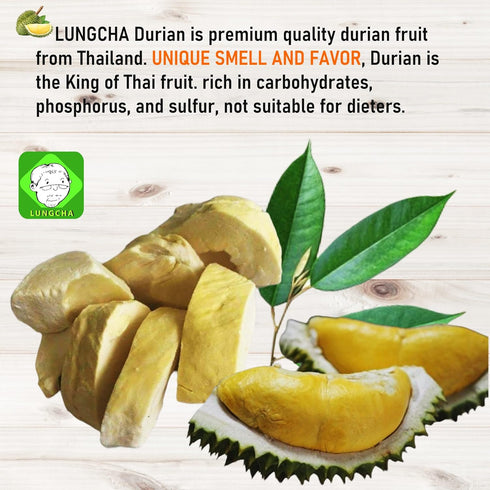 Durian King of Fruit Vacuum Freeze Dried Fresh Durian Monthong Made from Real Fruit 50 Gram or 1.75 Ounce Pack of 2...