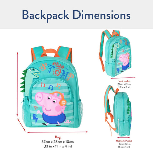 Peppa Pig Backpack For Boys | George Pig Backpack | Multicoloured One Size...