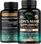Organic Lions Mane - Certified Mushroom Supplement - Made in USA - Fruiting Bodies Extract - 1200 mg, 25% Polysaccharides - Memory & Focus - As Li...