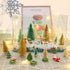 30 Pieces Miniature Sisal Frosted Christmas Trees Bottle Brush Mini Trees Plastic Tabletop Trees Ornaments for Christmas Room Decor Home Table Top...