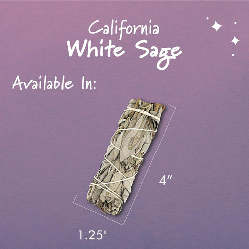 ESPOIR & AMOUR White Sage 4" - 3 Spiritual Sage Sticks for Smudging, Healing and Ritual - Hand-Tied Sage Smudge Sticks to Cleanse Negativity - Sus...