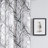 FMFUNCTEX Sheer Side Front Door Curtains 40" White Black Branch Tree Half Print Curtain for Patio Doors with Matching Tiebacks 24”w 2 Panels...