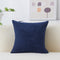 Home Brilliant Euro Sham Striped Decorative Corduroy Pillow Cover 24x24 Velvet Large Couch Throw Pillow Cover for Bedroom, 24 inch (60cm), Navy Bl...