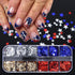 12 Grids 4th of July Nail Art Glitters Sequins 3D Holographic Nail Glitter Flakes Independence Day Nails Sequins Mixed Color Star Nail Flakes Lase...