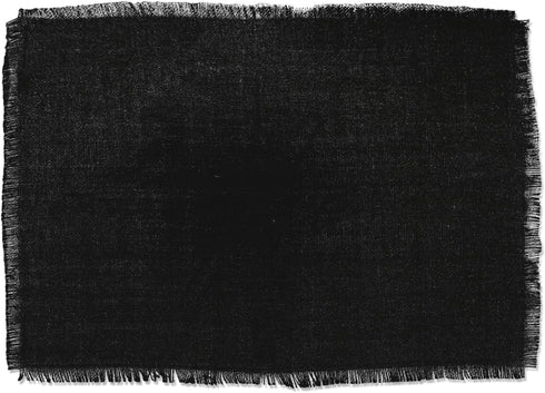 DII Jute Burlap Collection Kitchen Tabletop, Placemat Set, 13x19, Solid Black, 6 Count...