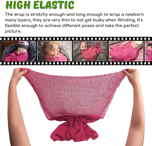 Sunmig Newborn Baby Stretch Wrap Photo Props Wrap-Baby Photography Props (Rose)...