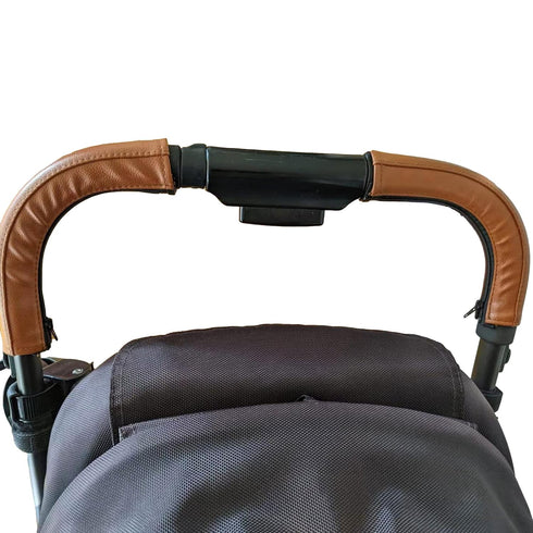 Baby Stroller Leather Armrest Handle Cover Compatible with Uppababy Vista V1/V2 Stroller, Bumper Sleeve Case Bar Protective Covers Pram Accessorie...