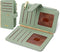 Badiya Credit Card Holder for Women RFID Blocking Slim Wallet Bifold Multi Card Case Zipper Pocket with 3 ID Window...