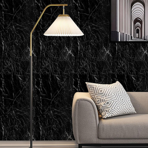 Decoroom Black Marble Contact Paper, Marble Peel and Stick Wallpaper for Counter Top Covers, Self Adhesive Marble Wallpaper for Kitchen Cabinet Vi...