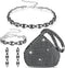 MTLEE 4 Pieces Rhinestone Necklace Choker Bracelet Earring Clutch Purses Jewelry Set Women Crystal Triangle Bling Diamond Purse Rhinestone Bag for...