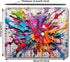 Colorful Splash Paint Design, Vibrant Color Mouse Pad Pretty Mouse Pad Small Mouse Pad for Laptop, 26x21cm...