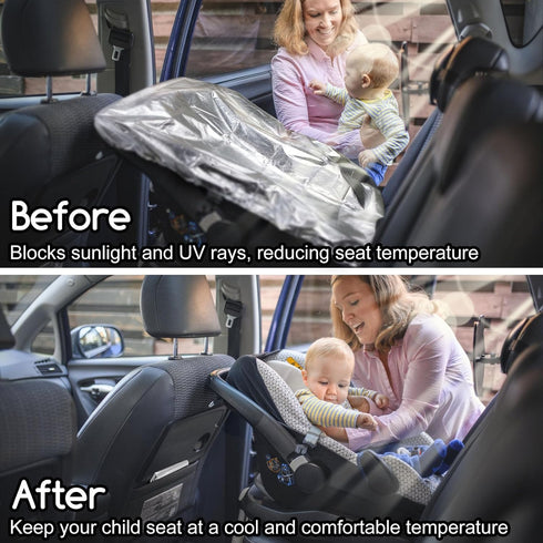 Baby Car Seat Sun Shade Cover,Toddler Car Seat Cooler Car Seat Heat Protector with Draw String,Block Sunlight & UV Ray Keeps Baby Seat at A Cool T...