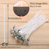 MILIVIXAY 100PCS 8 inch Candle Wicks with 100 Metal Tabs, 100PCS Candle Wick Stickers and 6PCS Wooden Candle Wick Holders - Wicks Coated with Para...