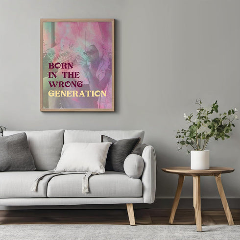 Posterizer 1 pcs-wrong generation-Trippy pastel Aesthetic print-Retro Art-Motivational & Inspirational Art-Living Room Bedroom Decor- unframed wal...