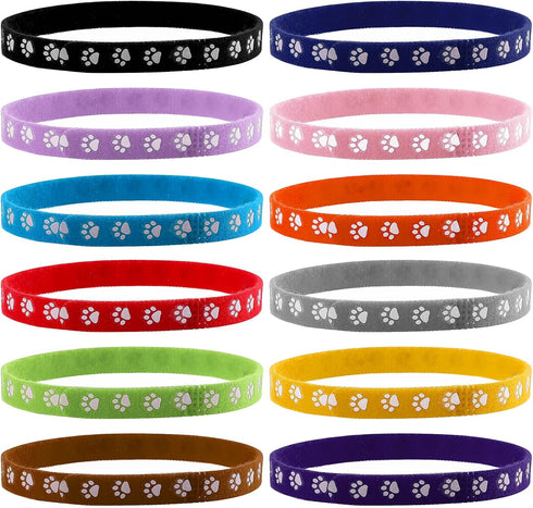 Newborn Puppy Collars, 12 Pcs Whelping Collars for Newborn Puppies Collars for Litter, Adjustable Super Soft Nylon Newborn Dog Identification Band...