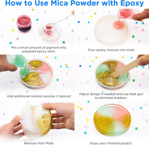 Rolio Premium Mica Powder - Copper (50G / 1.76oz) - 1 Jar of Copper Pigment Powder for Epoxy Resin, Dye, Soap Making, Nail Polish, Paint, Candle M...
