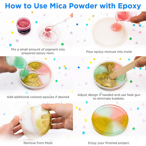 Rolio Premium Mica Powder - Silver Ash (50G / 1.76oz) - 1 Jar of Silver Mica Powder for Epoxy Resin, Dye, Soap Making, Nail Polish, Paint, Candle ...