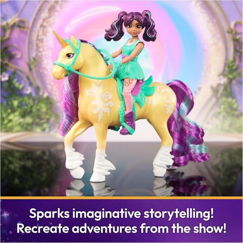 Unicorn Academy, Ava & Leaf Set with 2 Riding Accessories & Hair Styling Tool, Dolls & Unicorn Toys for Girls Ages 4 and up...