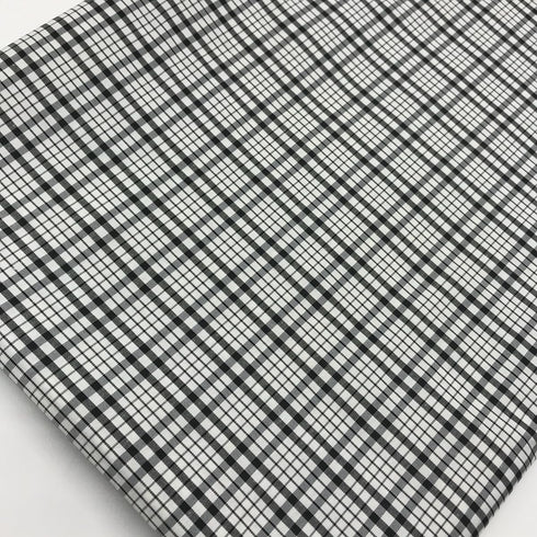 White-Black Checkered Plaid Fabric Width 57 Inches Yarn Dyed Polyester for DIY Sewing (2 Yard pre Cut)...