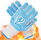 BBQ Gloves, Oven Gloves 1472? Extreme Heat Resistant, Grilling Gloves Silicone Non-Slip Oven Mitts, Kitchen Gloves for BBQ, Grilling, Cooking, Bak...