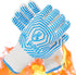 BBQ Gloves, Oven Gloves 1472? Extreme Heat Resistant, Grilling Gloves Silicone Non-Slip Oven Mitts, Kitchen Gloves for BBQ, Grilling, Cooking, Bak...